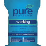 Blue bag of Pure Working horse feed